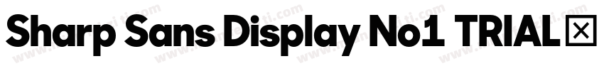 Sharp Sans Display No1 TRIAL字体转换